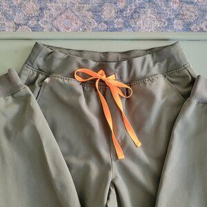 Moss Green Figs High Waisted Zamora Jogger Scrub Bottoms